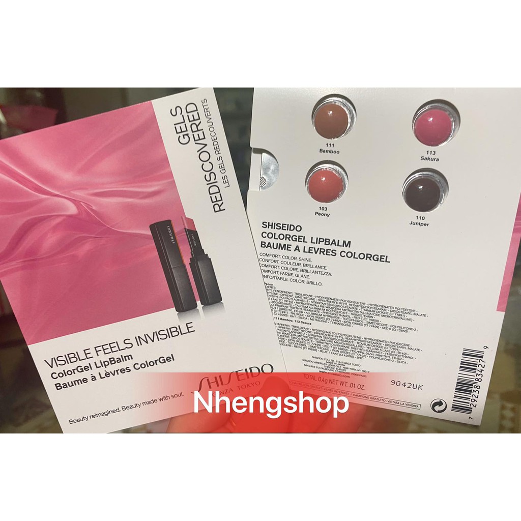 Bảng son dưỡng màu đẹp Shiseido Colorgel Lipbalm