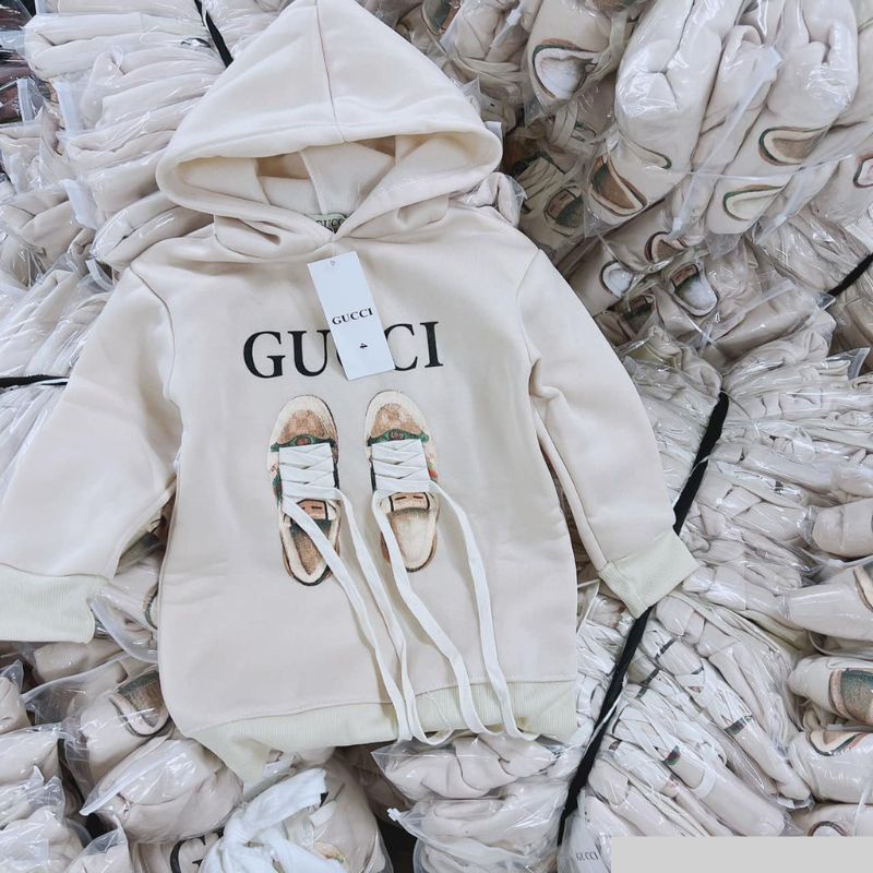 Áo nỉ cho bé áo hoddie gu.cci cho bé vải nỉ dày dặn giữ ấm tốt jimado