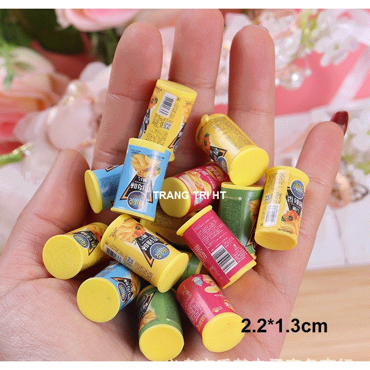 Mô hình hộp snack tròn phụ kiện trang trí nhà búp bê [1 cái]