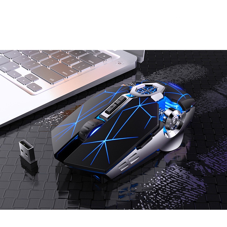 Chuột Máy Tính Gaming Không Dây SIDOTECH YINDIAO S7A Chơi Game Không Độ Trễ Chống Ồn Sạc Pin LED RGB - Hàng Chính Hãng