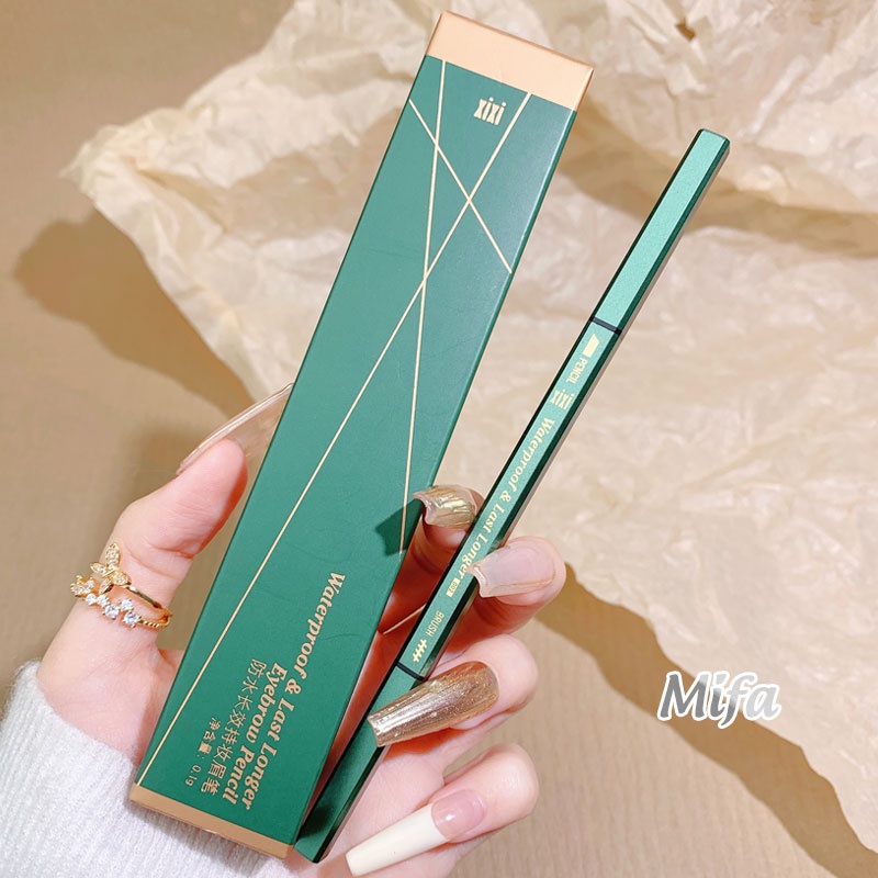 Bút Kẻ Mày 2 Đầu XIXI Chính Hãng Vỏ Xanh Nắp Vàng Sang Chảnh Chính Hãng Hàng Nội Địa Trung