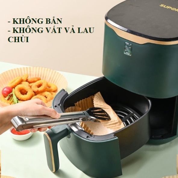 Giấy Nến Nướng Bánh Giấy Nến Thấm Dầu- Giấy Dầu Chống Thấm Dùng Cho Nồi Chiên Không DầU set 50 cái  #HCM