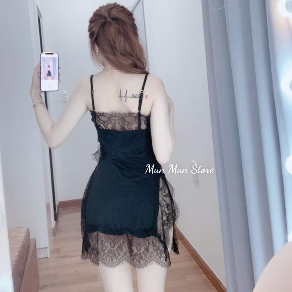 Váy ngủ sexy ❣️𝐅𝐑𝐄𝐄 𝐒𝐇𝐈𝐏❣️ Đầm ngủ sexy Quảng Châu Vải Satin Chất Siêu Mát - Dáng Siêu Xinh, Siêu Quyến Rũ (kèm quần)