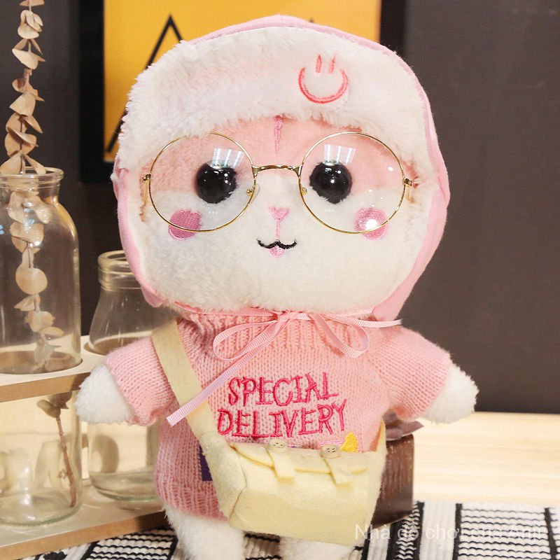 Đồ chơi chuột hamster nhồi bông màu hồng xinh xắn