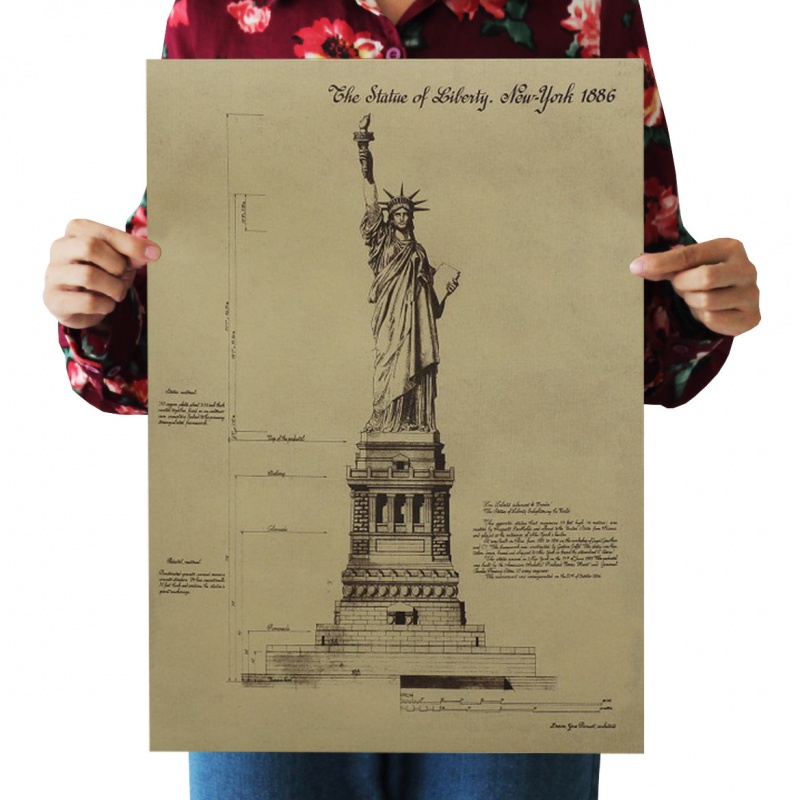 Poster dán tường trang trí phong cách retro độc đáo
