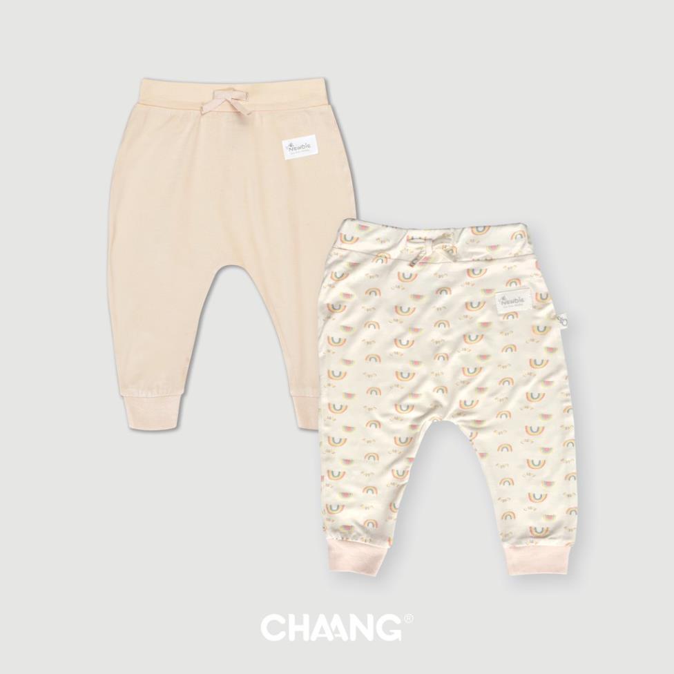 Chaang Set 2 quần dài sơ sinh SUMMER hồng phấn