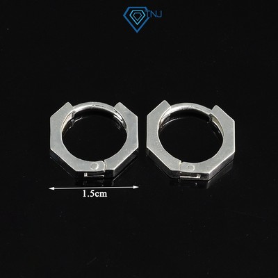 Bông tai nam bạc 925 lục giá cá tinhs BTA0040 - Trang sức TNJ