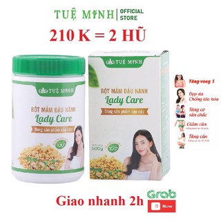 Mầm đậu nành tăng vòng 1 TUỆ MINH cao cấp, Mầm đậu nành nguyên xơ, Làm đẹp hiệu quả, 1 hộp 0,5kg