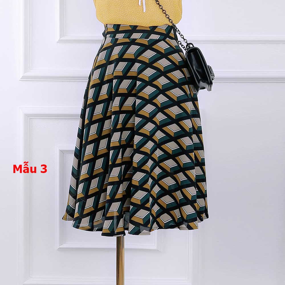 Chân váy nữ họa tiết cách điệu, chất voal nhẹ nhàng, nữ tính, dáng maxi, hàng thiết kế cao cấp TK Fashion - CVK198