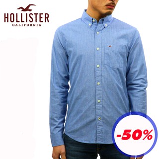 Áo sơ mi nam Hollister Oxford cao cấp tay dài màu xanh biển - Đẳng Cấp Đàn Ông
