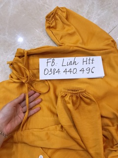 Đầm ulzzang tiểu thư vàng