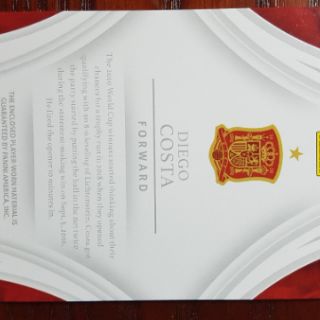 Diego Costa Panini patch thẻ bóng đá