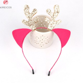 Bờm cài tóc noel sừng lấp lánh dễ thương