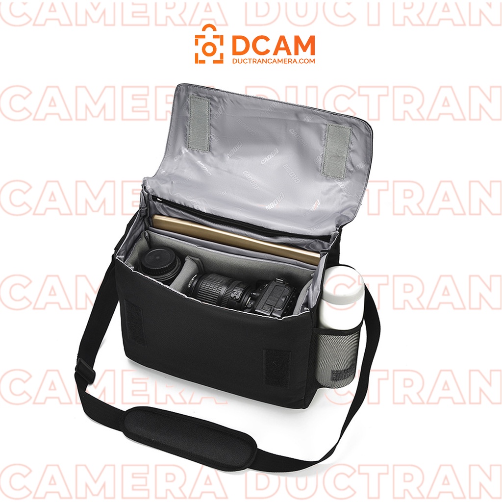 Túi máy ảnh Caden Messenger Thao tác nhanh đựng được Macbook có giá treo tripod tiện lợi CT03