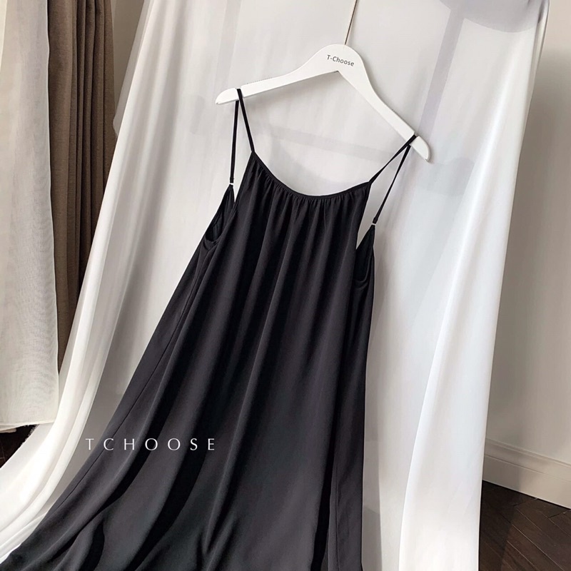 Maxi 2 dây lụa cao cấp loại 1 siêu hở lưng quyến rũ bắt trend