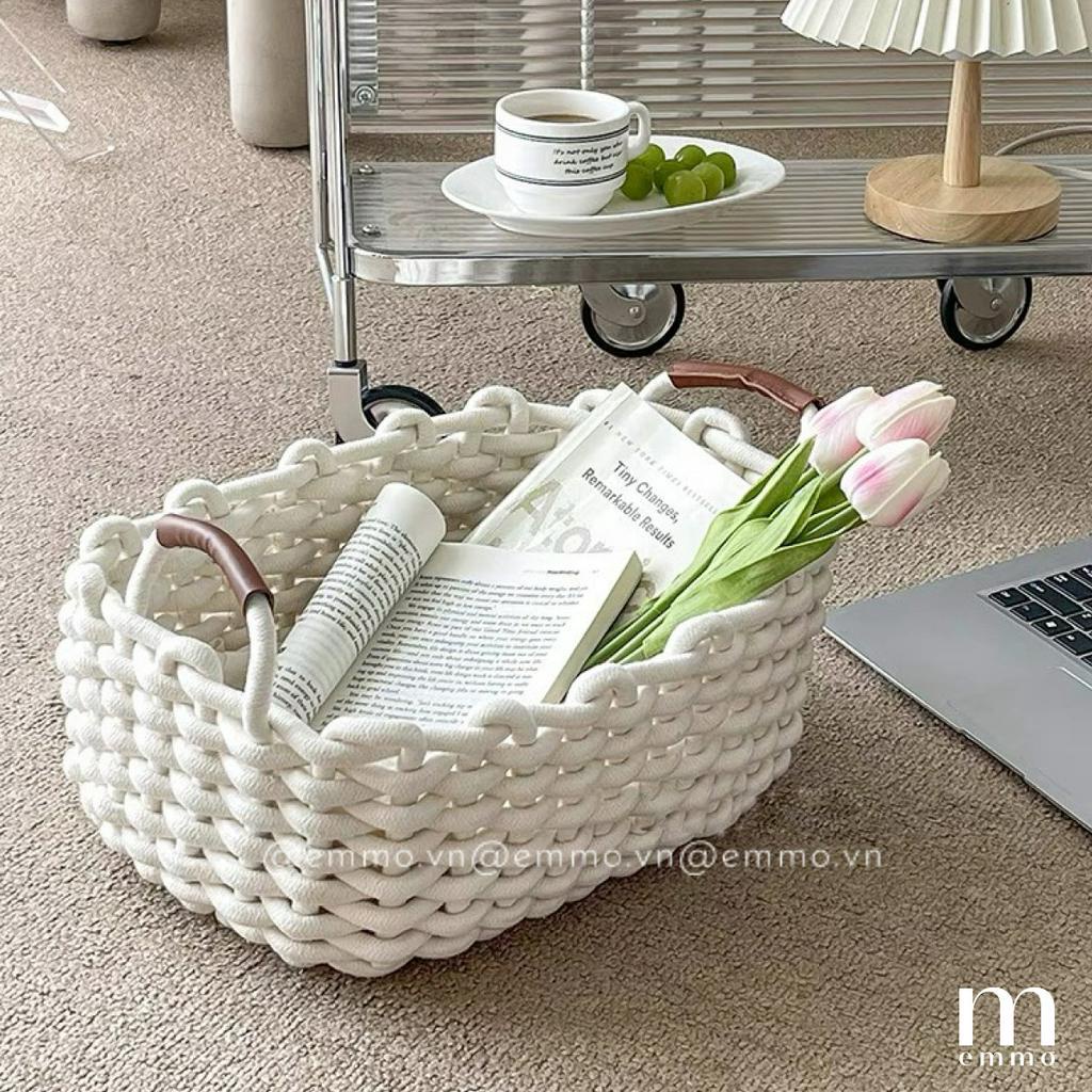 GIỎ ĐỰNG ĐỒ ĐA NĂNG ĐAN SỢI COTTON EMMO ZENNA