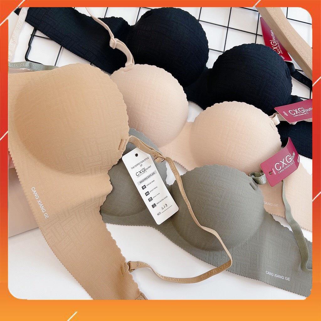 Áo ngực, Áo lót nữ su đúc không gọng đệm dày nâng ngực cup ngang viền sóng A6801