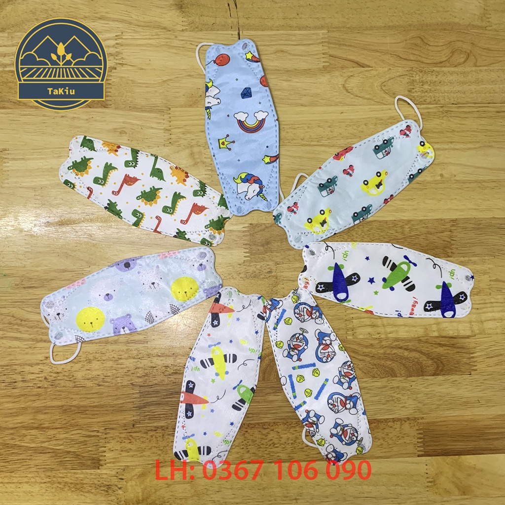 Khẩu Trang KF94 Cho Bé Hoạ Tiết Tiêu Chuẩn Hàn Quốc Túi 10 Cái