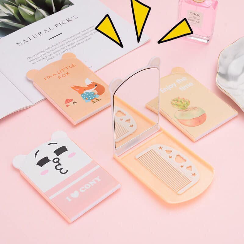 Bộ Gương Lược Bỏ Túi Cute #353