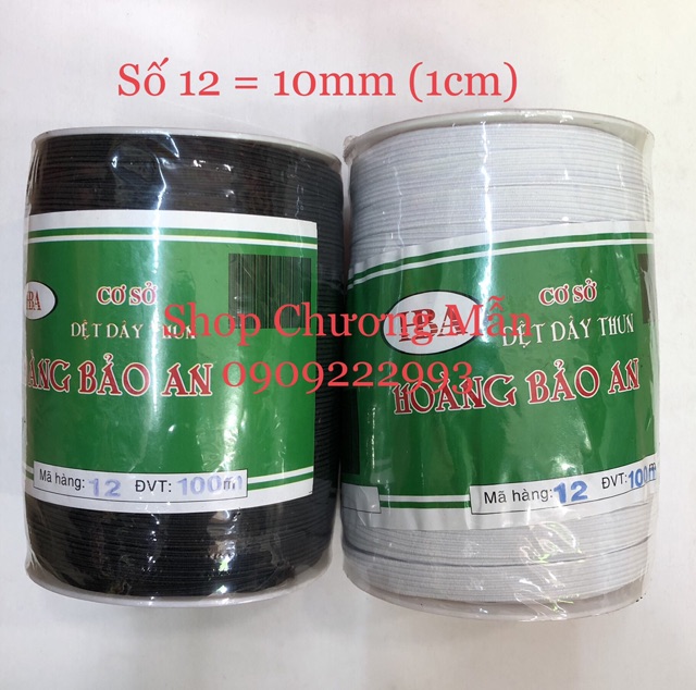 1 Ống 100M Thun Luồn Quần Áo 0.3F-1F Trắng Giá Sỉ
