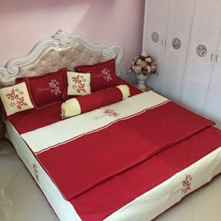 [RẺ VÔ ĐỊCH] Bộ satin cotton poly 7 món trần bông 3 lớp được chọn mẫu