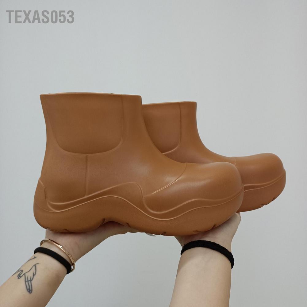 Hàng Sẵn Giày bốt đi mưa EVA chống thấm nước thời trang cho nữ dày Đáy【Texas053】