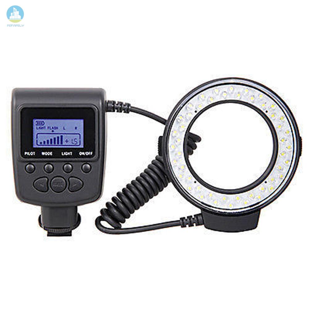 MI   Macro LED Round Flash Bundle with 8 Adapter Rings Compatible with   Pentax Olympus Panasonic DSLR Camera