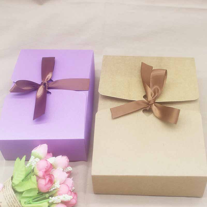 Set 10 Hộp Giấy Hình Vuông Đựng Quà Tặng Xinh Xắn