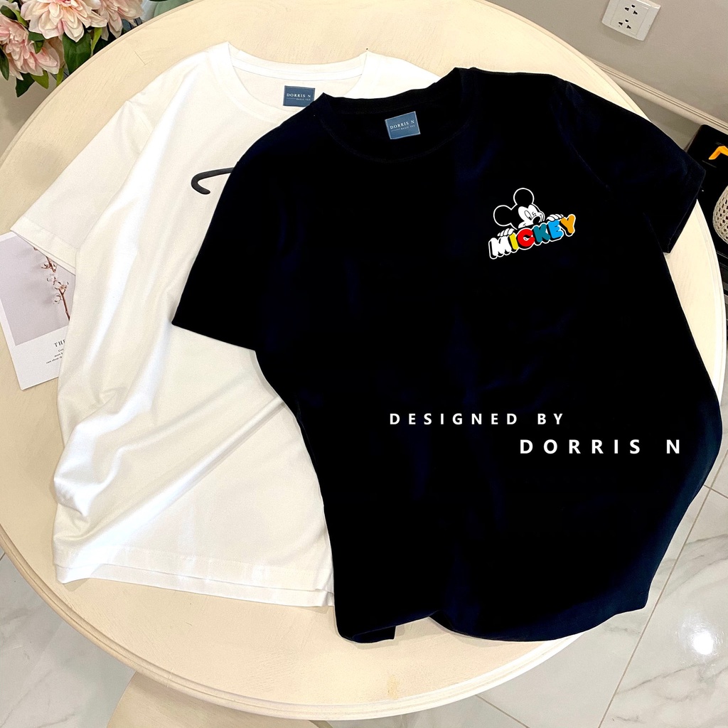 Áo thun MICKEY N2 LOGO cotton 100% form rộng co giãn 4 chều nhiều màu dễ phối đồ