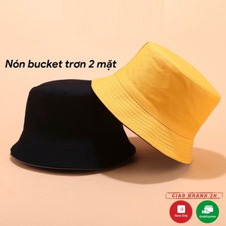 Mũ bucket trơn 2 mặt thời trang nam nữ 4 màu