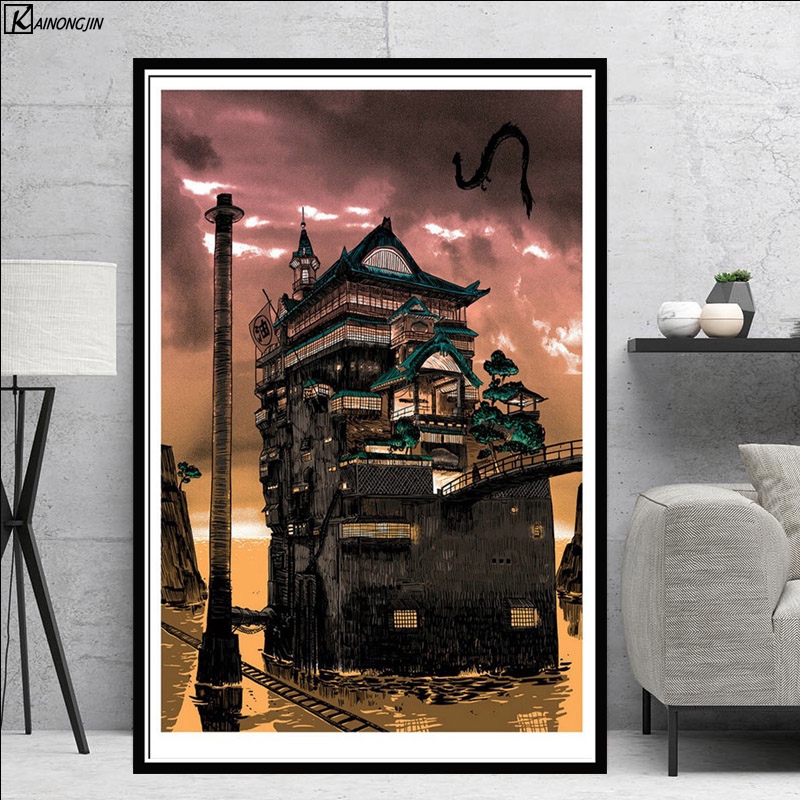 Tranh Treo Poster Hoạt Hình Anime Nhật Bản Spirited Away