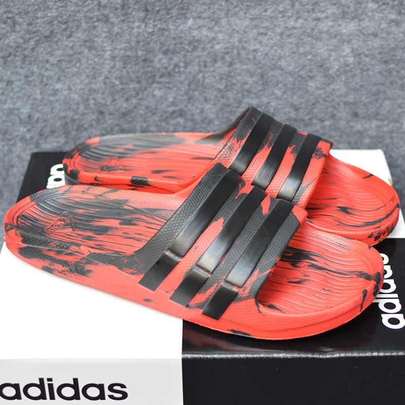 Dép Adidas Duramo Camo chính hãng đen đỏ sọc đen