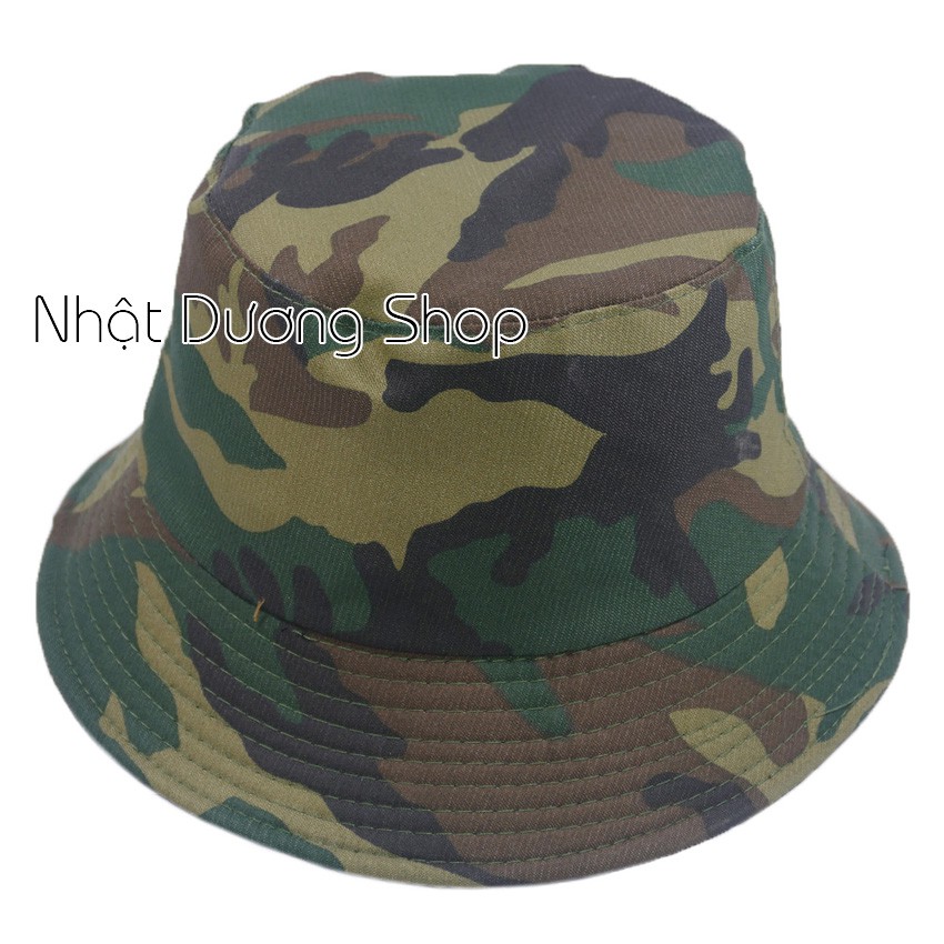 Nón bucket lính tai bèo trơn loại lính dành cho nam và nữ - Lính