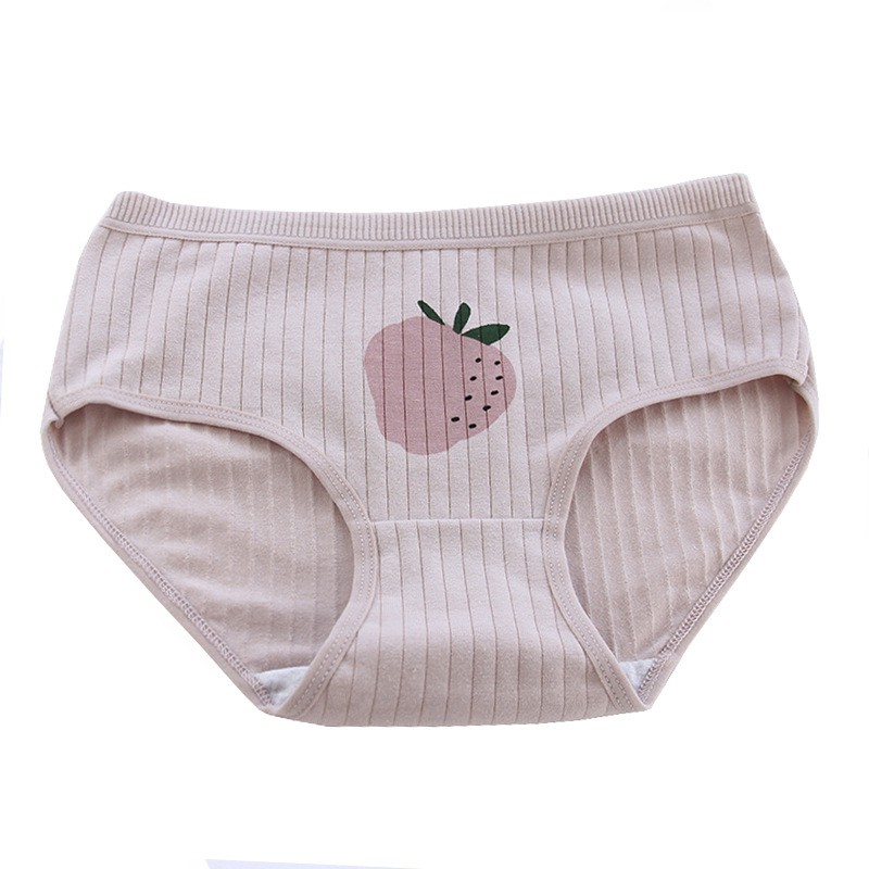 Quần lót cotton xuất Nhật hoạ tiết cute dâu dễ thương lớp lót cotton kháng khuẩn QL53
