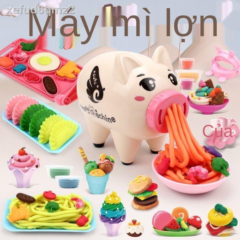 ❦☃Con heo nhỏ màu đất sét máy mì không độc hại bộ công cụ khuôn nhựa dẻo đồ chơi trẻ em cô gái làm bằng tay