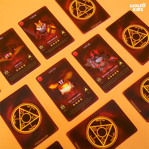 Bộ thẻ bài Lioleo Kids hệ Lửa- Chirin master màu đỏ