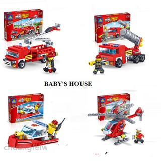 Bộ đồ chơi lắp ráp xếp hình Kazi các phương tiện xe cứu hỏa