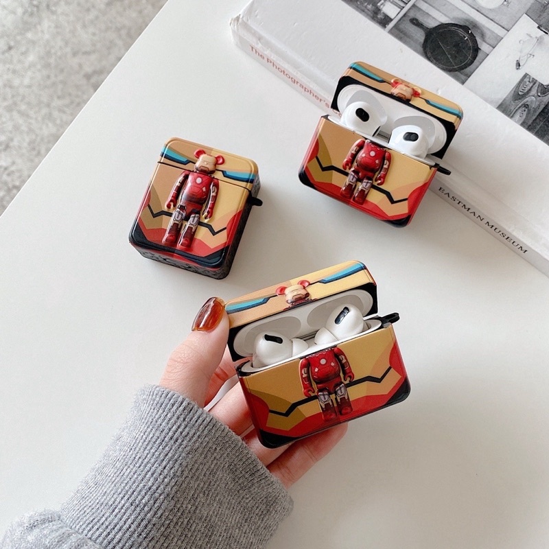 Case Airpod 1/2/Pro/3 Hình Hộp Bearbrick Marvel 3D 2022