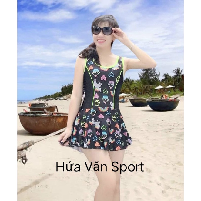 Bộ bơi nữ liền váy 35_90kg nhiều mẫu(nhắn tin chọn màu )