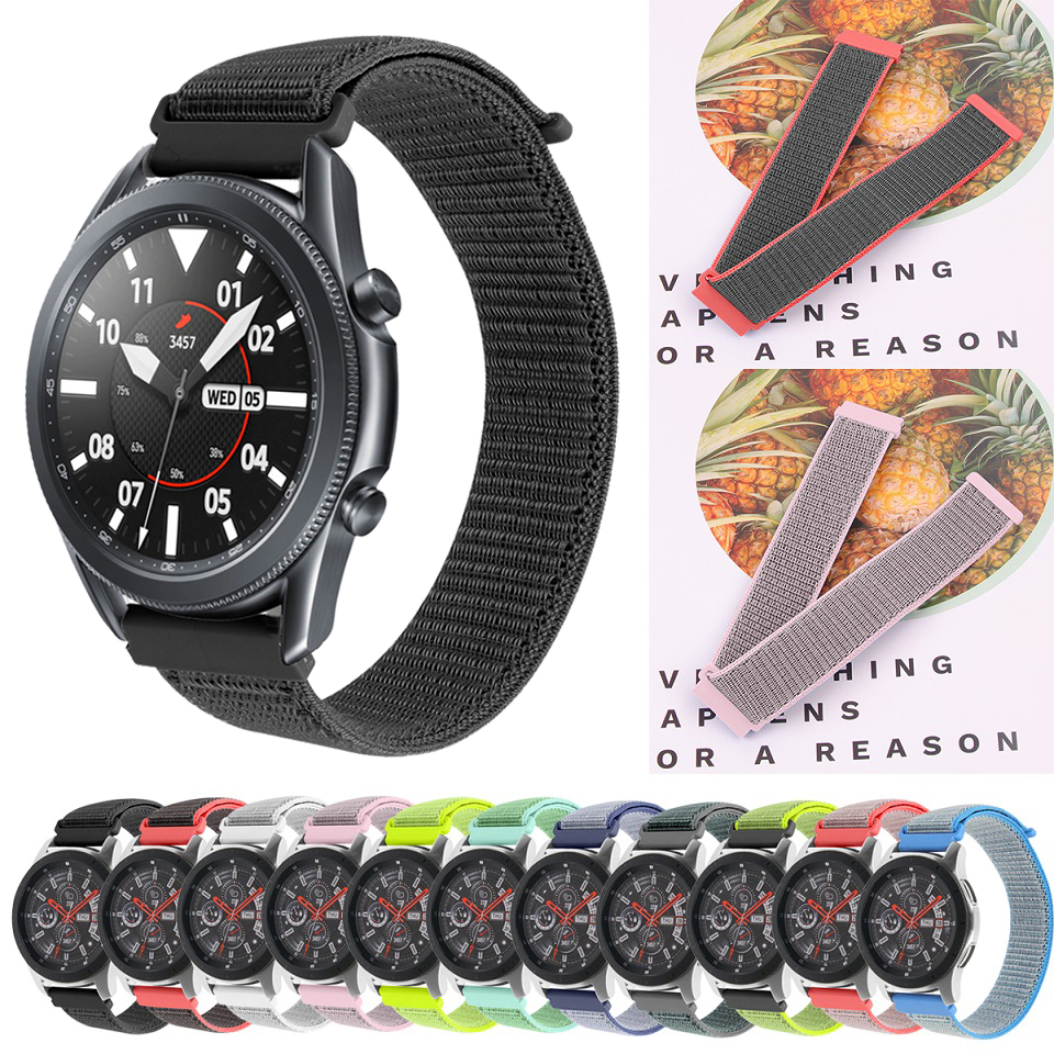 Dây Đeo Nylon 20mm / 22mm Thay Thế Cho Đồng Hồ Thông Minh Samsung Galaxy Watch 3 41mm / 45mm
