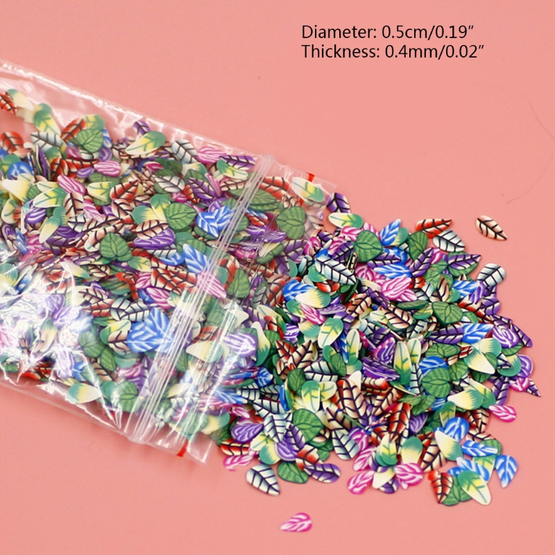 Túi 1000 hạt nhồi hình hoa lá trái cây resin thủ công nhiều màu sắc hỗn hợp trang trí móng tay nghệ thuật trang sức DIY