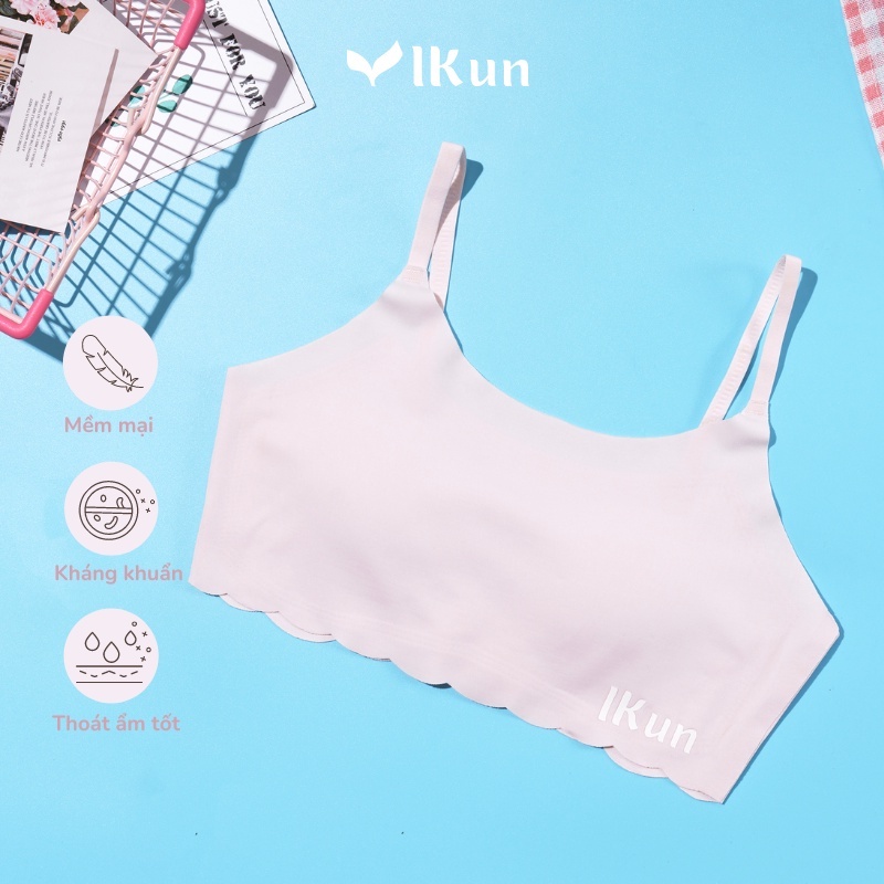Áo lót học sinh cho bé gái mới lớn chất liệu modal mút mỏng, không đường may IKun - AML01