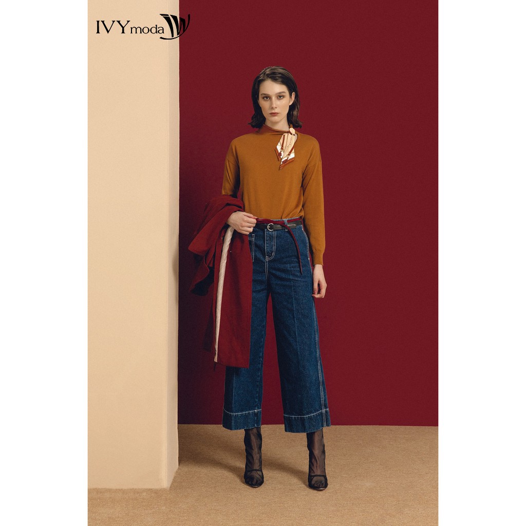 [NHẬP WABRTL5 GIẢM 10% TỐI ĐA 50K ĐH 250K ]Áo len dài tay nữ IVY moda MS 58B7171