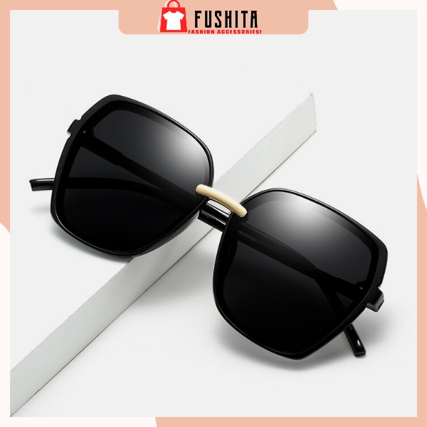 Kính thời trang nữ thiết kế gọng nhựa to đa giác sành điệu phong cách Hàn Quốc