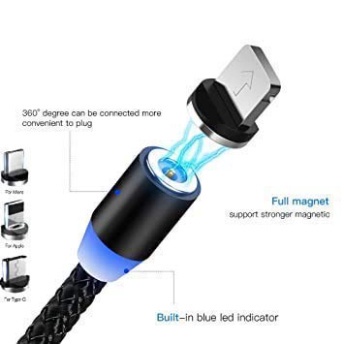 Cáp Sạc Nhanh X- Cable Nam Châm 3 đầuType c,Micro Usb dài 1m tiện dụng- Sweet Potatos