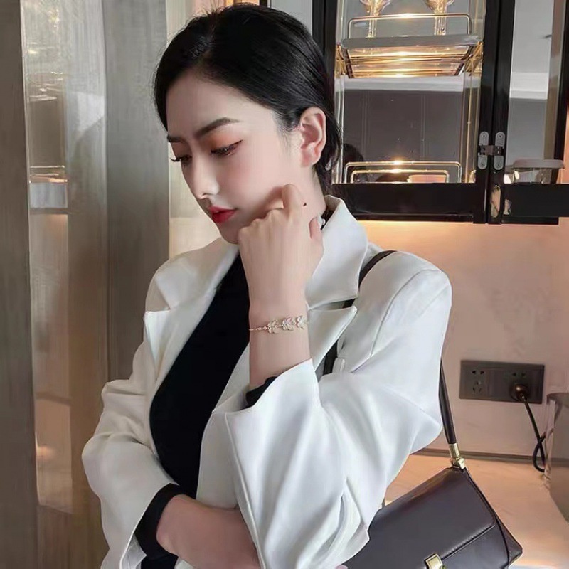 Vòng Tay Hình Bướm Đính Đá Có Thể Điều Chỉnh Phong Cách Nhật Hàn