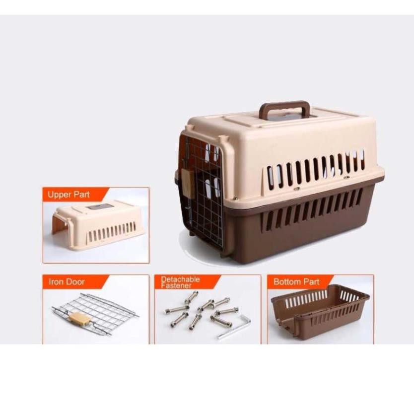 Lồng hàng không CTVD Size 1 &amp; 2 Lồng vận chuyển chó mèo thú cưng loại nhỏ và vừa