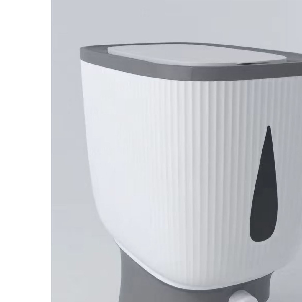Hàng Sẵn Thùng đựng gạo thông minh dung tích 10kg Máy phân phối gạo gia đình chứa ngũ cốc thực phẩm tự động hồi lưu【Utah054】