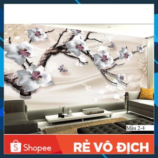 Tranh dán tường 8D CAO CẤP dán tường trang trí Phòng Khách sang trọng