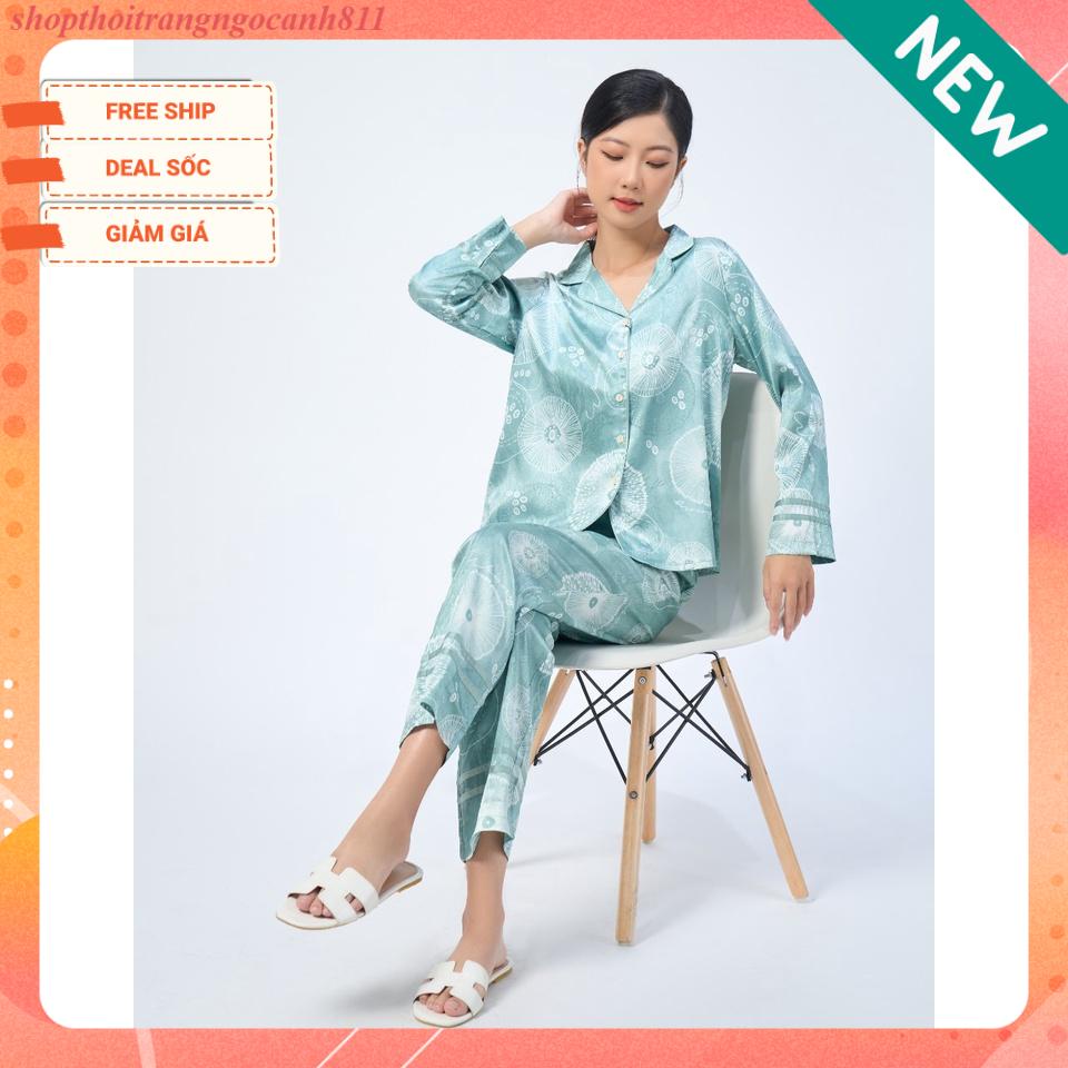 Bộ đồ ngủ lụa thu đông Winny 22554